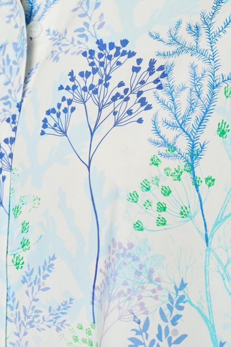 Caroline Tensen Leeds Print Bluse Weiß / Navy - Image 6