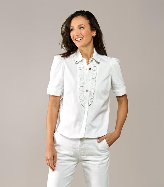 Caroline Tensen Brighton Jeansbluse Weiß - Image 6