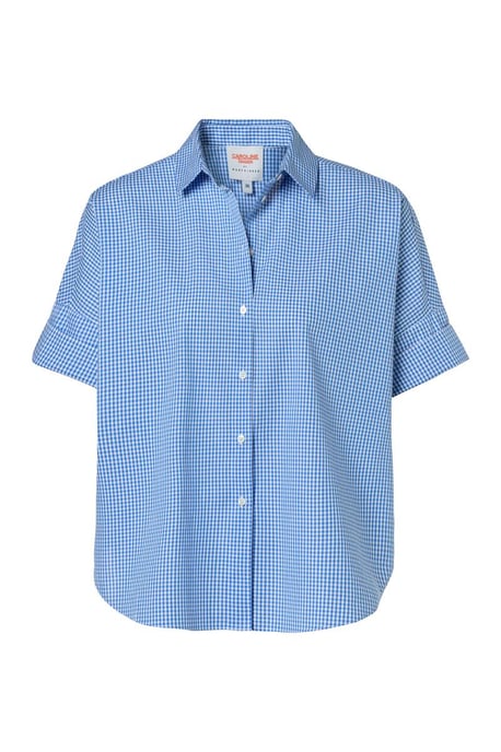 Caroline Tensen Leeds Karierte Bluse Weiß / Marine - Image 3