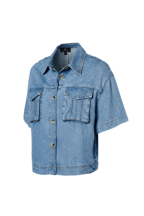 Bluse Lina Denim Blau - Image 4