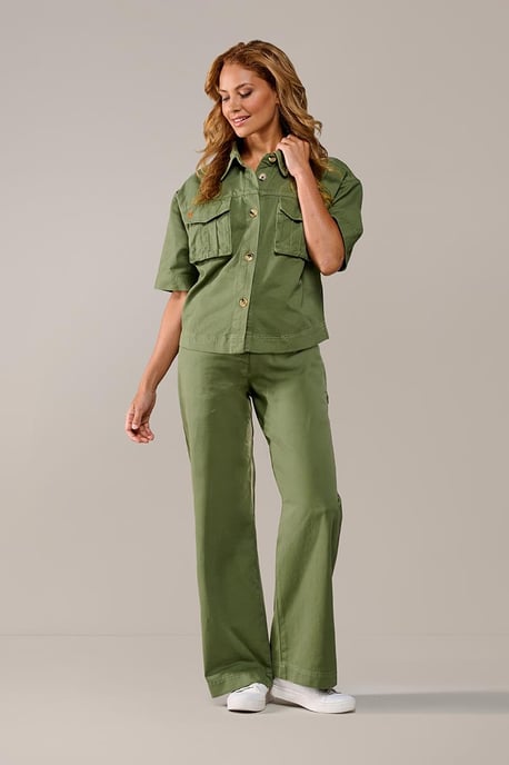 Lina Bluse Olivgrün - Image 1
