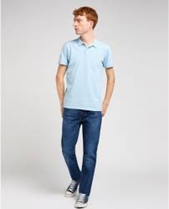 Lee - PIQUE POLO HEATHER BLUE SKY - Image 2