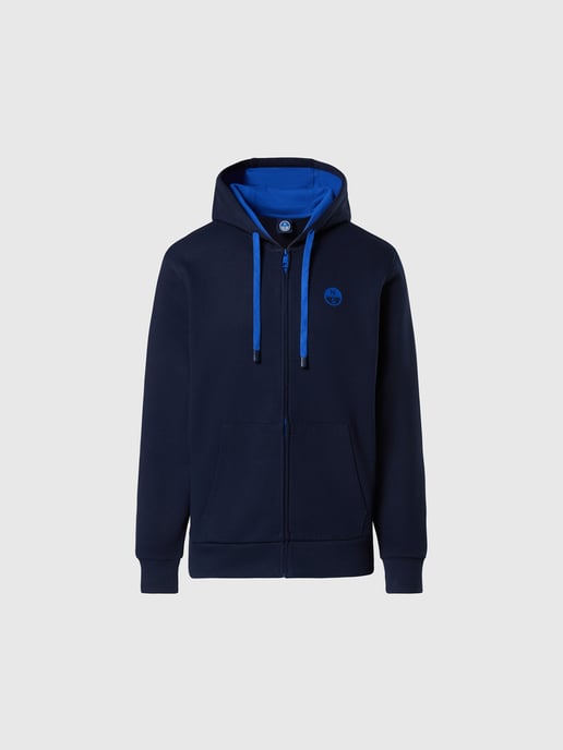 North Sails Kapuzenpullover Durchgehender Reißverschluss mit Logo-Patch - Image 3
