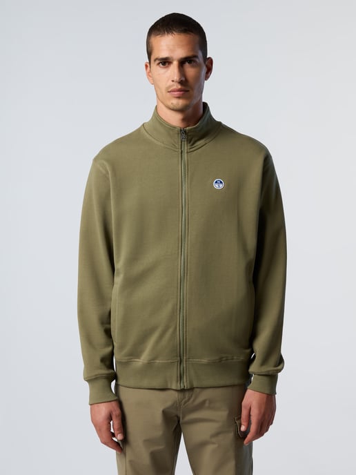 North Sails Sweatshirt Durchgehender Reißverschluss mit Logo-Patch - Image 1