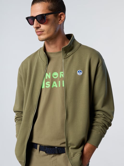North Sails Sweatshirt Durchgehender Reißverschluss mit Logo-Patch - Image 4