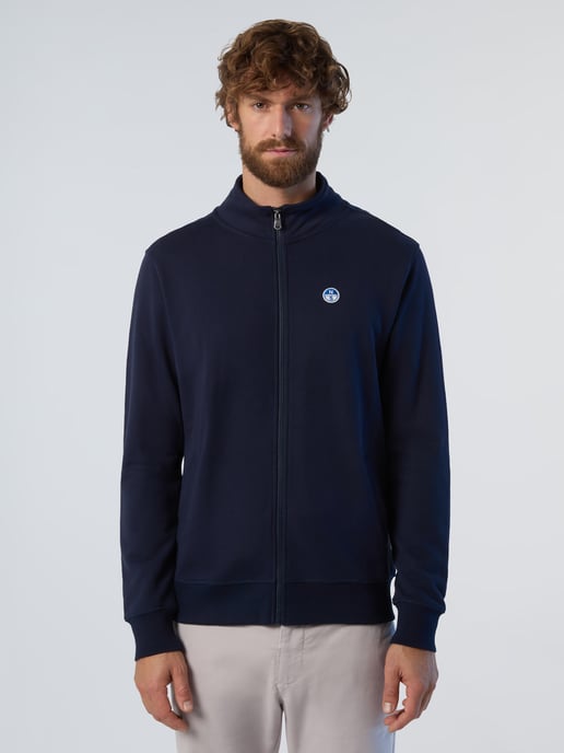 North Sails Sweatshirt Durchgehender Reißverschluss mit Logo-Patch - Image 1