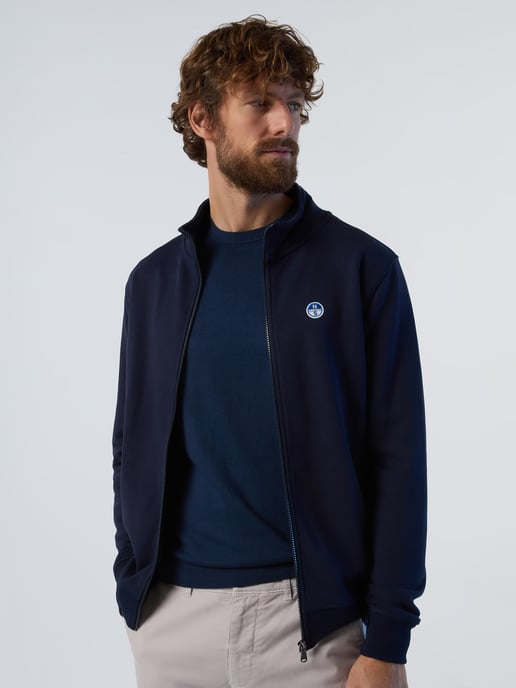 North Sails Sweatshirt Durchgehender Reißverschluss mit Logo-Patch - Image 3