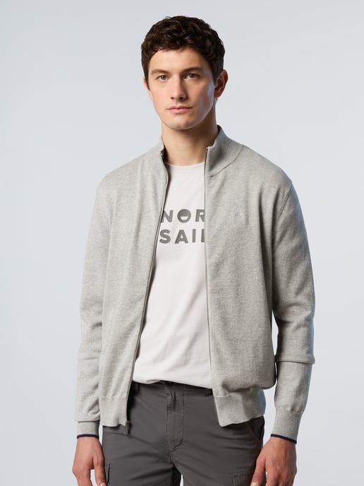 North Sails Pullover Durchgehender Reißverschluss mit gesticktem Logo - Image 4