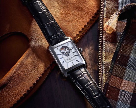 Frédérique Constant Carree Heart Beat Herrenarmbanduhr Schwarz FC-311S4C26 - Image 3