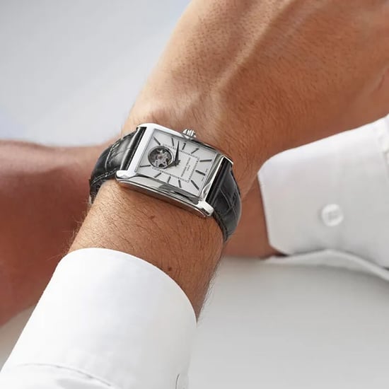 Frédérique Constant Carree Heart Beat Herrenarmbanduhr Schwarz FC-311S4C26 - Image 4