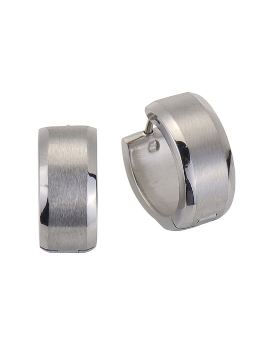 Zeeme Stainless Steel Klappcreolen Edelstahl matt Ø 16mm - Image 1
