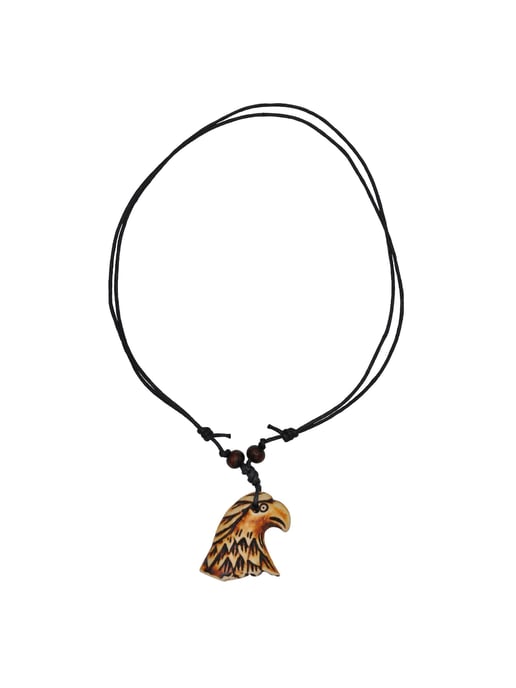 Steuer Modeschmuck Anhänger mit Kette Adler Steuerrad Textilband schwarz - Image 2