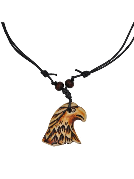 Steuer Modeschmuck Anhänger mit Kette Adler Steuerrad Textilband schwarz - Image 4