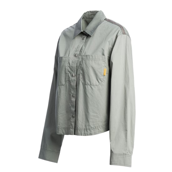 Parajumpers - Kurze, Geknöpfte Jacke Aus Grauem Fuchs - Image 3