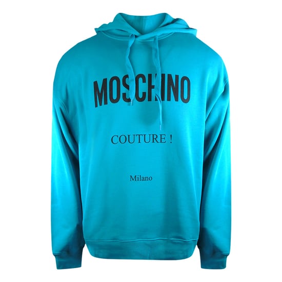 Türkisblauer Hoodie Mit Moschino Couture-logo - Image 1