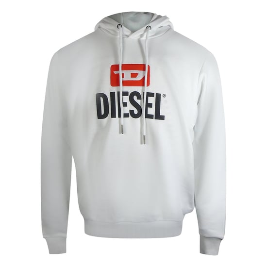 Diesel New D Logo Weißer Hoodie - Image 1