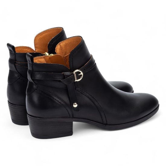 Pikolinos Damen-Bootie aus schwarzem Leder mit Reißverschluss und Absatz - Daroca - Image 4