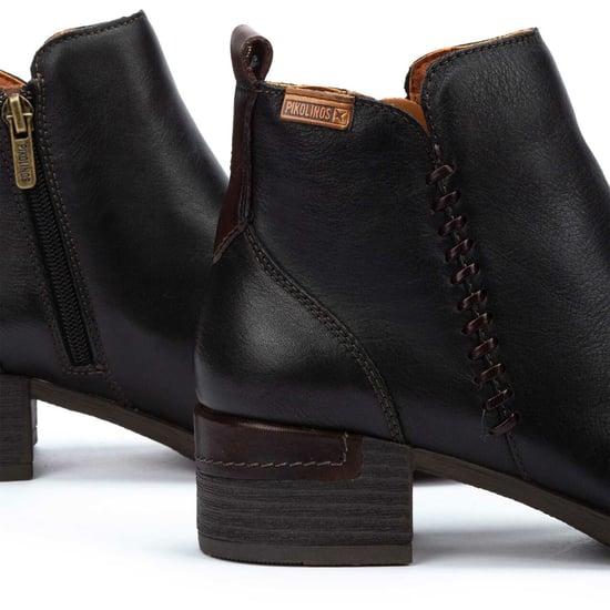 Pikolinos Damen-Stiefeletten aus schwarzem Leder mit Reißverschluss und Absatz - Malaga - Image 6