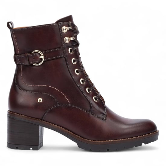 Pikolinos Damen-Knöchelstiefel „Caoba“ aus braunem Leder mit mittelhohem Absatz – Llanes - Image 1