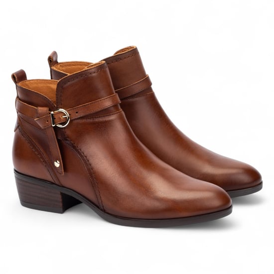 Pikolinos Damen-Stiefel Cuero aus braunem Leder mit Reißverschluss und Stiefeletten – Daroca - Image 3
