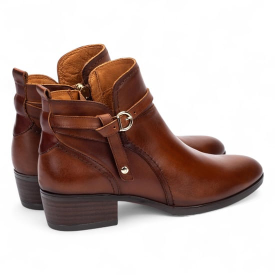 Pikolinos Damen-Stiefel Cuero aus braunem Leder mit Reißverschluss und Stiefeletten – Daroca - Image 4