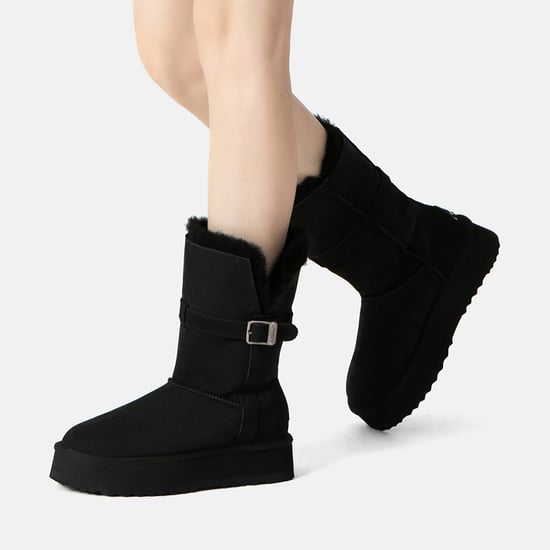 EVER AU Australien Damen Bürste 3-Wege Stil Plattform Stiefel - Image 2