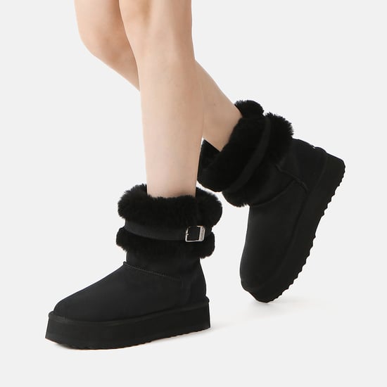 EVER AU Australien Damen Bürste 3-Wege Stil Plattform Stiefel - Image 3