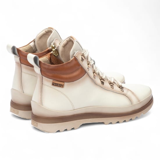 Pikolinos Damen Nata Weiße Leder-Stiefeletten - Vigo - Image 4