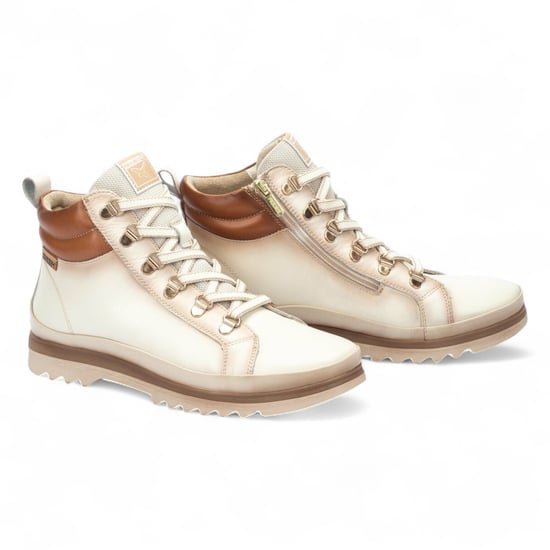 Pikolinos Damen Nata Weiße Leder-Stiefeletten - Vigo - Image 5