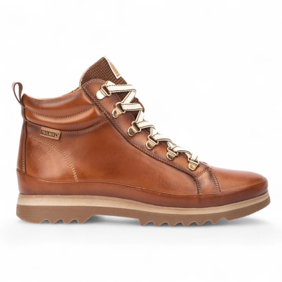 Pikolinos Damen Brandy Brown Leder Ankle Sneakers Boots - Vigo - Image 1
