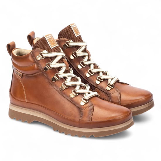 Pikolinos Damen Brandy Brown Leder Ankle Sneakers Boots - Vigo - Image 3