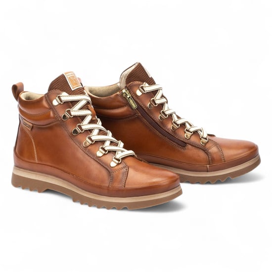 Pikolinos Damen Brandy Brown Leder Ankle Sneakers Boots - Vigo - Image 4