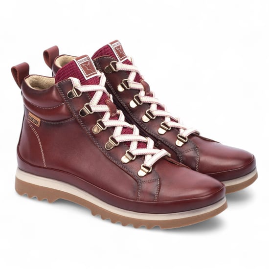 Pikolinos Damen Arcilla Rote Leder-Sneakers - Vigo - Image 3