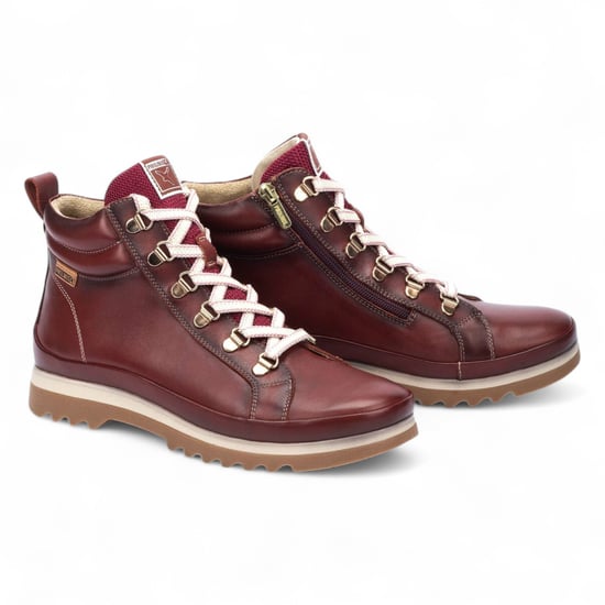 Pikolinos Damen Arcilla Rote Leder-Sneakers - Vigo - Image 5