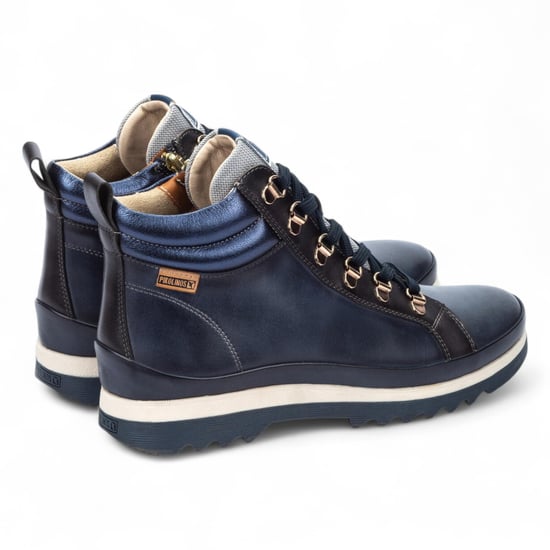 Pikolinos Damen-Stiefeletten Vigo aus blauem Leder - Image 4