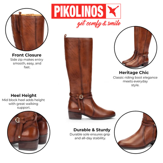 Pikolinos Damen Kniehohe Stiefel aus braunem Leder „Daroca“ - Image 2