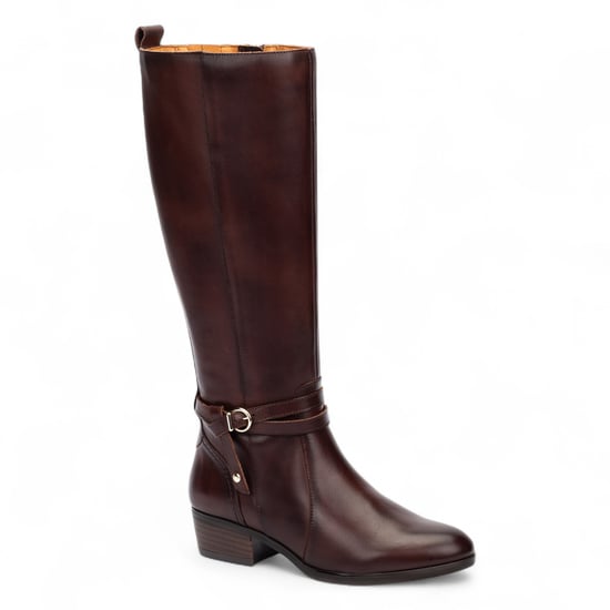 Pikolinos Damen Kniehohe Stiefel Caoba Braunes Leder - Daroca - Image 1
