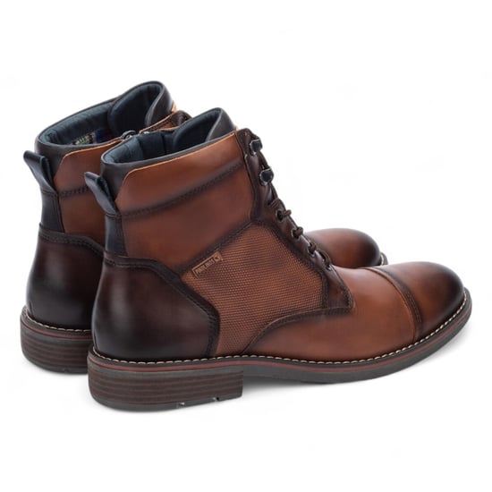 Pikolinos Herren-Stiefeletten mit Reißverschluss und Schnürung aus cuerobraunem Leder – York - Image 4