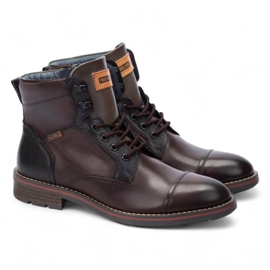 Pikolinos Olmo Herren-Stiefeletten aus braunem Leder mit Reißverschluss und Schnürung – York - Image 3