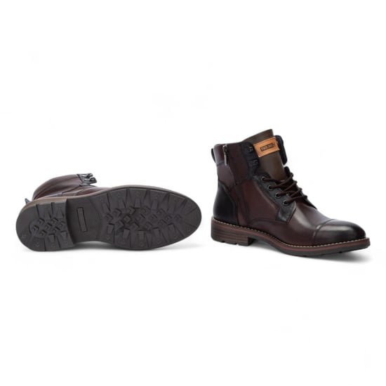 Pikolinos Olmo Herren-Stiefeletten aus braunem Leder mit Reißverschluss und Schnürung – York - Image 5