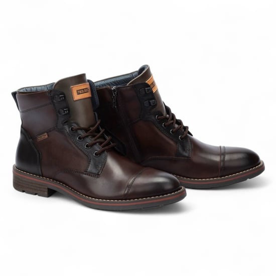 Pikolinos Olmo Herren-Stiefeletten aus braunem Leder mit Reißverschluss und Schnürung – York - Image 6