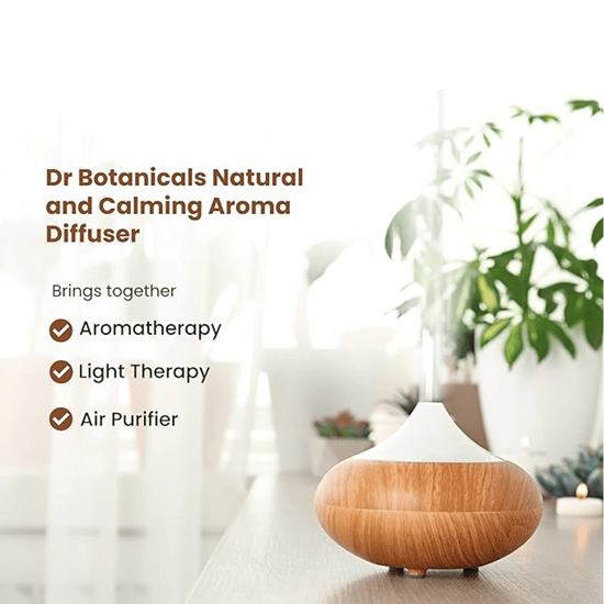 Dr Botanicals Natürlicher & Beruhigender Holz Aroma Digital Diffuser mit Klarglas-oberfläche - Image 2