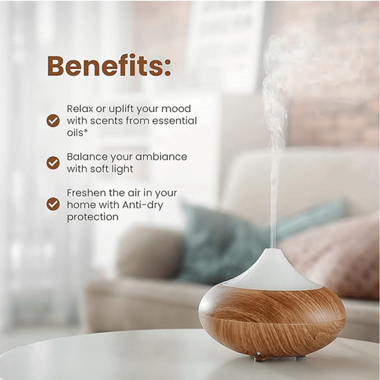 Dr Botanicals Natürlicher & Beruhigender Holz Aroma Digital Diffuser mit Klarglas-oberfläche - Image 3