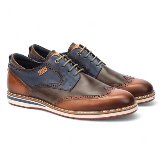 Pikolinos Herren Brandy Brown Leder Brogue Schnür-Oxford-Schuhe - Avila - Image 3