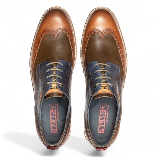 Pikolinos Herren Brandy Brown Leder Brogue Schnür-Oxford-Schuhe - Avila - Image 5