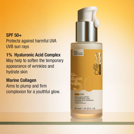 skinChemists Anti-Aging SPF 50 1% Hyaluronsäure Tagescreme 50ml x 2 Duo-Pack - Image 4