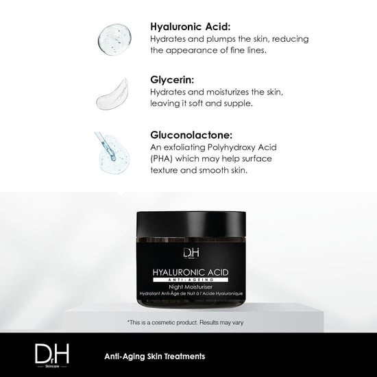 Dr H Hyaluronsäure Anti-Aging Nachtcreme 60ml x 2 Duo-Pack - Image 4