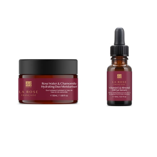 Dr Botanicals Anti-Aging La Rose Française Duo Feuchtigkeitscreme & Augenserum Set - Image 1