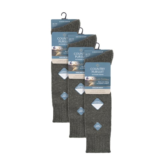 3er Pack Fischer Socken | Lange Wollsocken für Männer | Knielange Angelsocken - Image 2