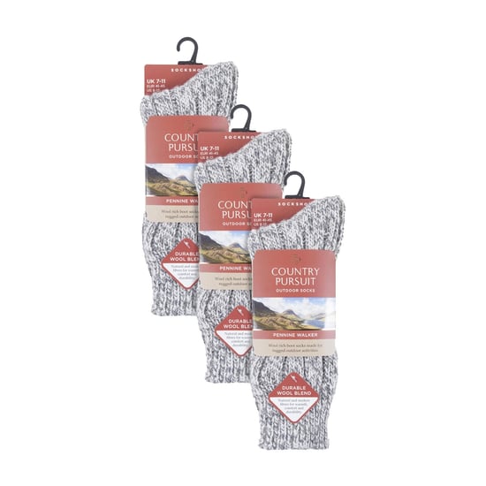 3er-Pack Herren Wollboot-Socken | Dicke Pennine Walker Socken | Outdoor Wandersocken - Image 2